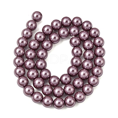 Eco-Friendly Dyed  Glass Pearl Round Beads Strands HY-A002-8mm-RB062-1