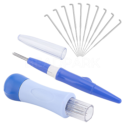 2Pcs 2 Styles Plastic Wool Felting Needle Tool DIY-AR0004-90-1