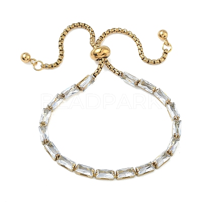 Rectangle 304 Stainless Steel Glass Slider Bracelets BJEW-D456-07G-02-1