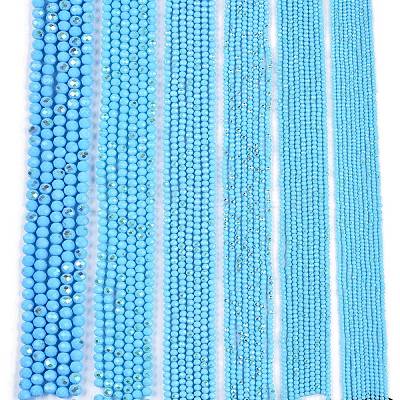 Electroplate Opaque Solid Color Glass Beads Strands EGLA-A044-P4mm-L08-1