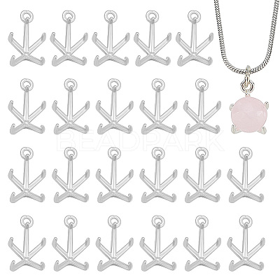 24Pcs Brass Charms Cabochon Settings KK-PH0014-17B-1