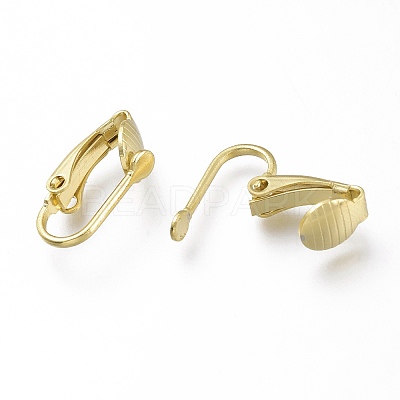 Brass Clip-on Earring Findings X-KK-Z007-30G-1