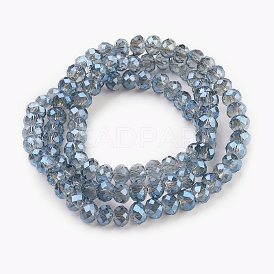 Electroplate Glass Beads Strands X-GLAA-K027-FR-A03-1