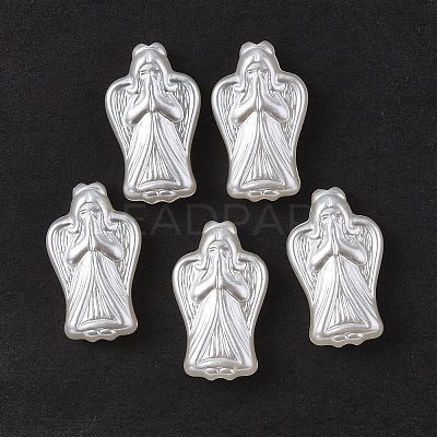 ABS Plastic Imitation Pearl Beads X-OACR-P007-68-1