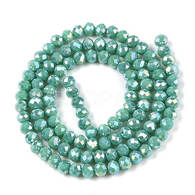 Electroplate Glass Beads Strands EGLA-A044-P3mm-B31-1
