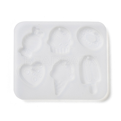 Ice Cream/Cake/Donut Pendant DIY Silicone Mold DIY-K073-09C-1