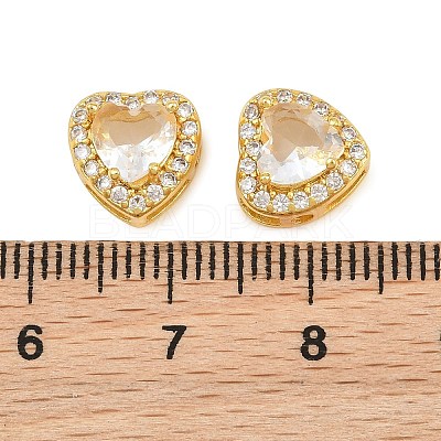 Brass Pave Cubic Zirconia Beads CU-CBA3D67-08G-05-1