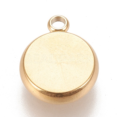 Ion Plating(IP) 304 Stainless Steel Pendant Cabochon Settings X-STAS-K202-03C-G-1