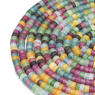 Natural White Jade Beads Strands G-P575-B14-4x2mm-02-1