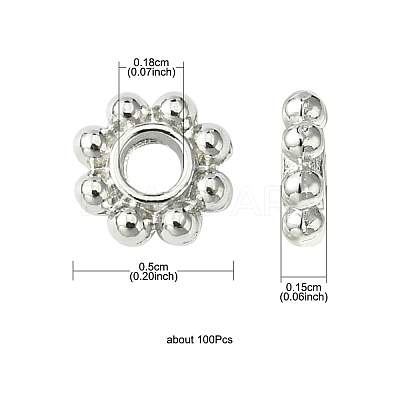 Alloy Daisy Spacer Beads PALLOY-YW0001-80-1