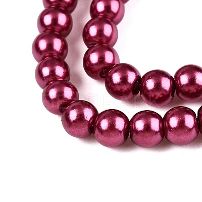 Baking Paint Pearlized Glass Pearl Round Bead Strands HY-Q003-4mm-14-1