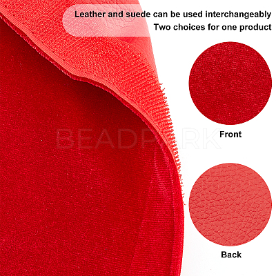 2 Pairs 2 Style Pleuche with PU Leather Door Handle Protective Casing AJEW-GF0003-07A-1