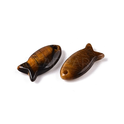 Natural Tiger Eye Pendants G-N342-106H-1