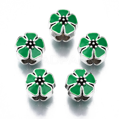 Alloy Enamel European Beads MPDL-T005-006-RS-1