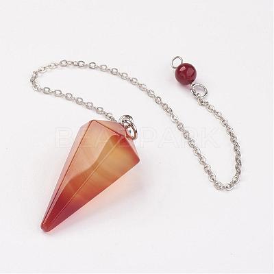 Natural & Synthetic Mixed Stone Hexagonal Pointed Dowsing Pendulums G-G956-D-FF-1