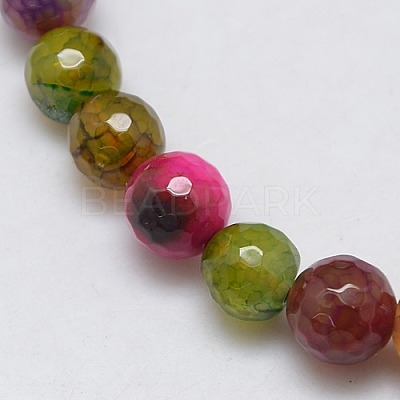Natural Agate Round Beads Strand G-L084-10mm-19-1
