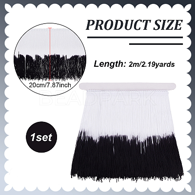2M Two Tone Polyester Tassel Ribbon OCOR-FG0002-37C-1