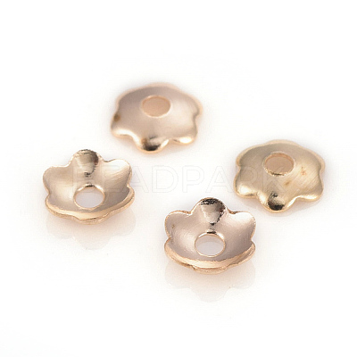 6-Petal Iron Bead Caps X-IFIN-F152-02LG-1