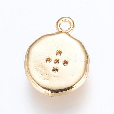Brass Charms ZIRC-G116-08G-1