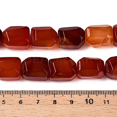 Natural Red Agate Beads Strands G-N342-148A-1