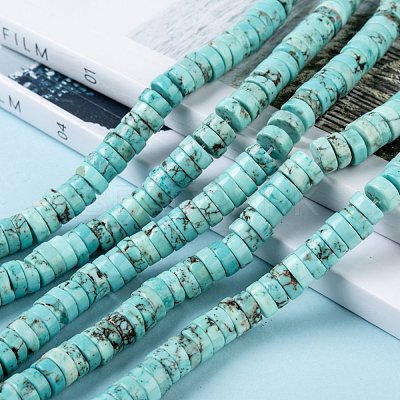 Natural Magnesite Beads Strands TURQ-L030-04C-01-1