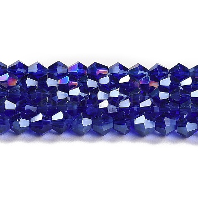 Transparent Electroplate Glass Beads Strands GLAA-F029-2mm-A06-1