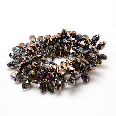 Electroplate Glass Beads Strands EGLA-J031-H06-1