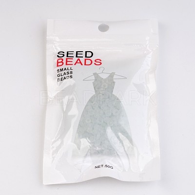 6/0 Frosted Round Glass Seed Beads X-SEED-A008-4mm-M1-1