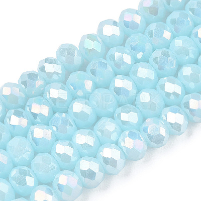 Electroplate Glass Beads Strands EGLA-A034-P2mm-B15-1