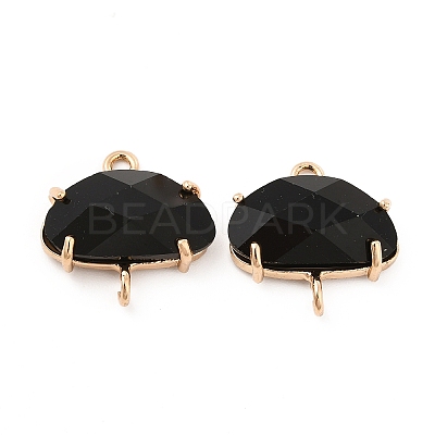 K9 Glass Connector Charms X-KK-E071-24KCG-01-1