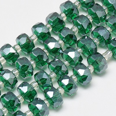 Electroplate Glass Beads Strands EGLA-Q083-8mm-A01-1