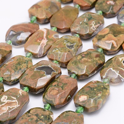 Natural Rhyolite Jasper Beads Strands G-J373-24I-1