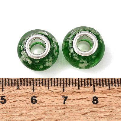 Glow In The Dark Handmade Luminous Style Lampwork Large Hole European Beads LPDL-R007-02D-1