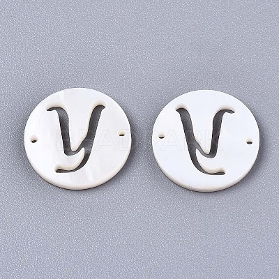 Natural Freshwater Shell Links Connectors SHEL-S276-120Y-1