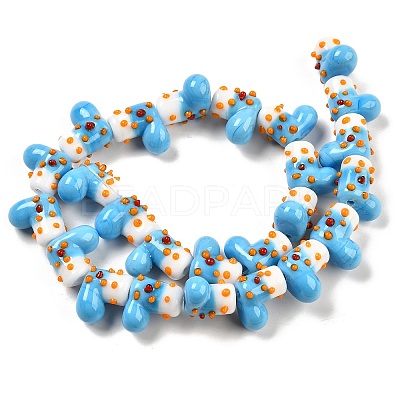 Handmade Lampwork Bumpy Beads Strands LAMP-U001-01G-1-1