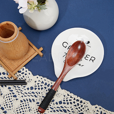 Ceramic Spoon Holders AJEW-WH0083-38D-1