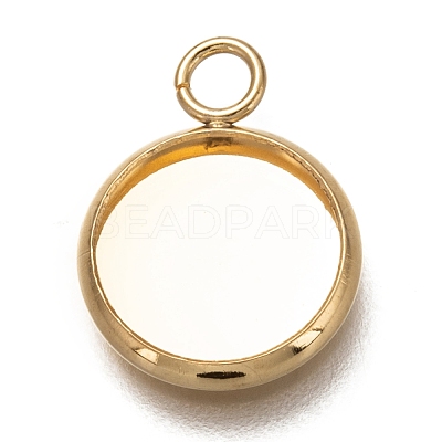 304 Stainless Steel Pendant Cabochon Settings STAS-Z030-01I-G-1