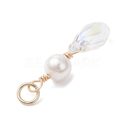 Shell Pearl & Glass Pendants PALLOY-JF04717-1