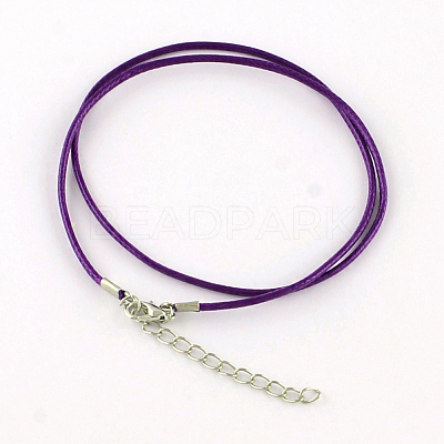 Waxed Cotton Cord Necklace Making MAK-S032-1.5mm-107-1