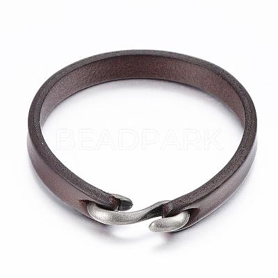 Cowhide Leather Bracelets BJEW-G575-09-1