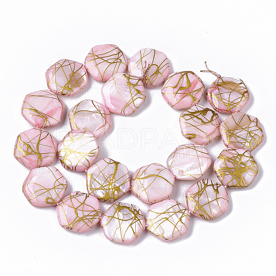 Drawbench Freshwater Shell Beads Strands X-SHEL-T014-013G-1