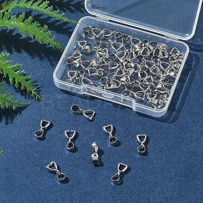 50Pcs Brass Ice Pick Pinch Bails IFIN-FS0001-47B-1