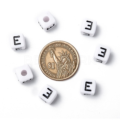 Letter Acrylic European Large Hole Beads X-OPDL-R050-10mm-E-1