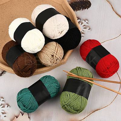 5Pcs Polyester Yarn for Knitting & Crochet YCOR-SZ0001-03K-1