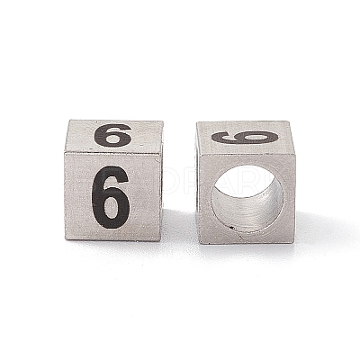 Tarnish Resistant 303 Stainless Steel European Beads STAS-G286-P06-1