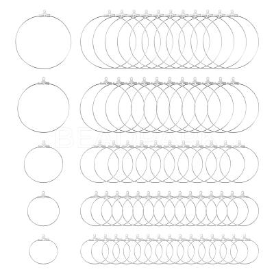 20Pcs 5 Size 304 Stainless Steel Pendants STAS-LS0001-12S-1
