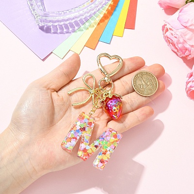 Alloy & Resin Pendant Decorations HJEW-YW00401-03-1