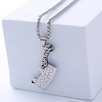Creative Western Style 304 Stainless Steel Knife Pendant Necklaces EB0318-1