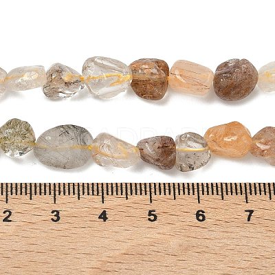 Natural Rutilated Quartz Beads Strands G-Z126-A02-1