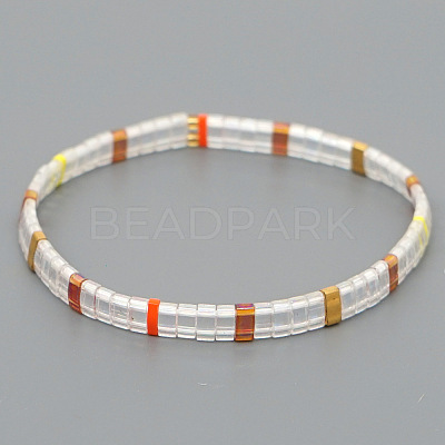 Bohemian Glass Seed Beaded Stretch Bracelets JM4508-48-1